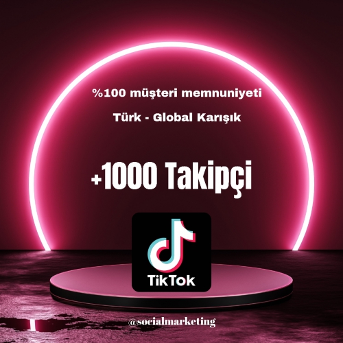  TikTok Takipçi  Max 20K  Türk - Global Karışık Kullanıcılar